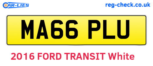 MA66PLU are the vehicle registration plates.