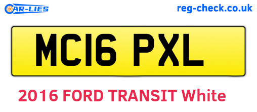 MC16PXL are the vehicle registration plates.