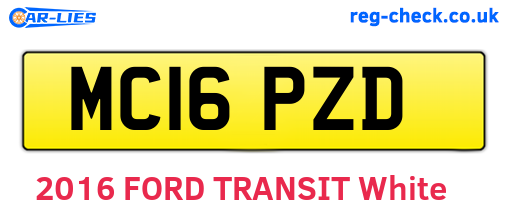 MC16PZD are the vehicle registration plates.
