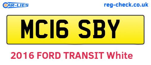 MC16SBY are the vehicle registration plates.