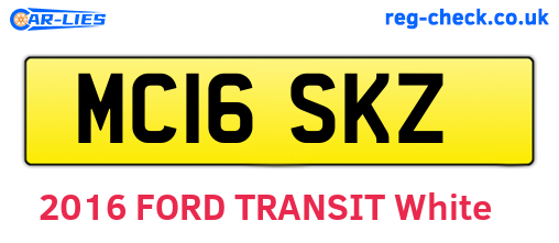 MC16SKZ are the vehicle registration plates.