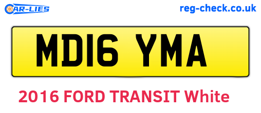 MD16YMA are the vehicle registration plates.