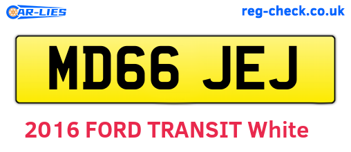 MD66JEJ are the vehicle registration plates.