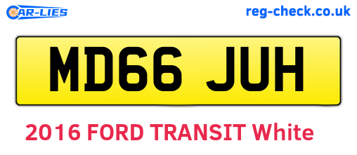 MD66JUH are the vehicle registration plates.