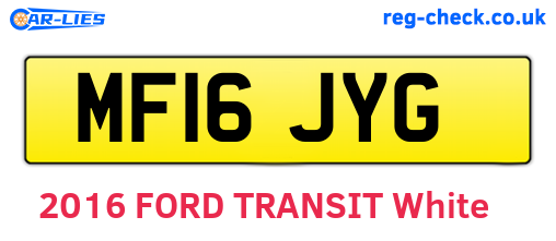 MF16JYG are the vehicle registration plates.