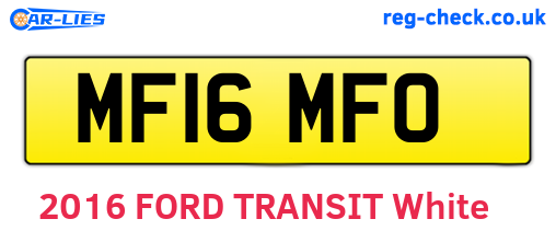 MF16MFO are the vehicle registration plates.