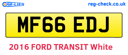 MF66EDJ are the vehicle registration plates.