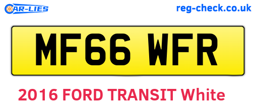 MF66WFR are the vehicle registration plates.