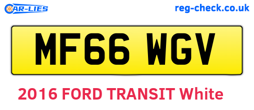 MF66WGV are the vehicle registration plates.