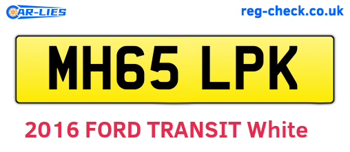 MH65LPK are the vehicle registration plates.