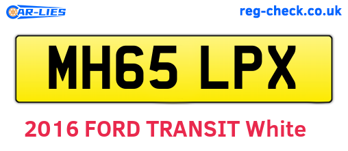 MH65LPX are the vehicle registration plates.