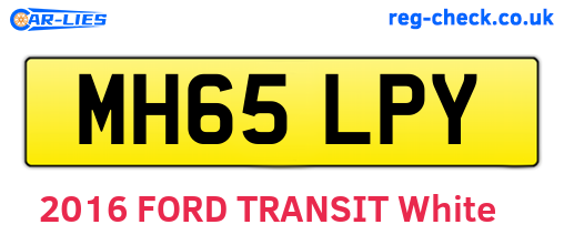 MH65LPY are the vehicle registration plates.