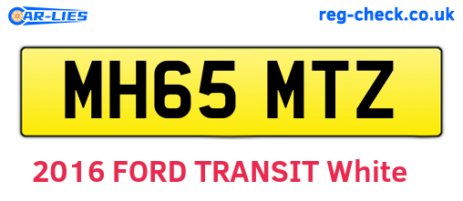 MH65MTZ are the vehicle registration plates.