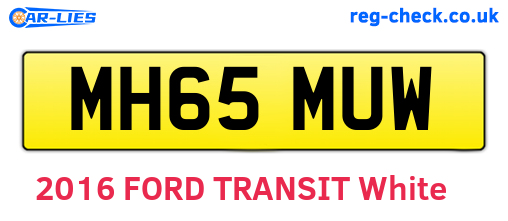 MH65MUW are the vehicle registration plates.