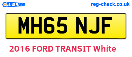MH65NJF are the vehicle registration plates.