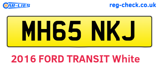 MH65NKJ are the vehicle registration plates.