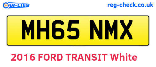 MH65NMX are the vehicle registration plates.