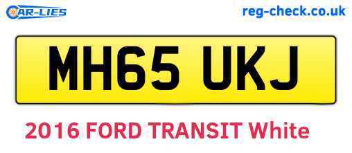 MH65UKJ are the vehicle registration plates.