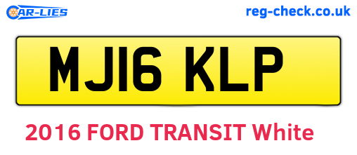 MJ16KLP are the vehicle registration plates.