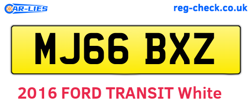MJ66BXZ are the vehicle registration plates.