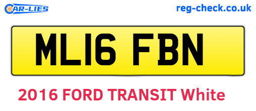 ML16FBN are the vehicle registration plates.