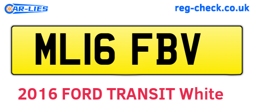 ML16FBV are the vehicle registration plates.