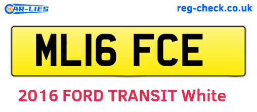 ML16FCE are the vehicle registration plates.