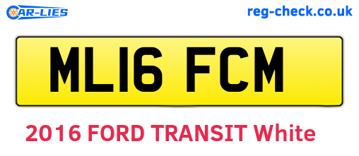 ML16FCM are the vehicle registration plates.