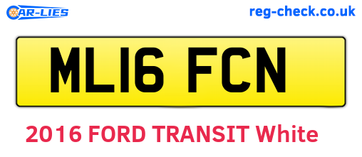 ML16FCN are the vehicle registration plates.