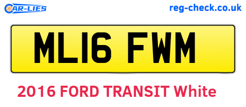 ML16FWM are the vehicle registration plates.