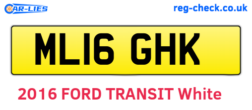 ML16GHK are the vehicle registration plates.