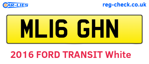 ML16GHN are the vehicle registration plates.