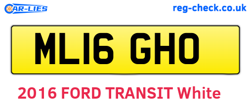 ML16GHO are the vehicle registration plates.