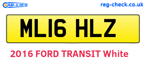 ML16HLZ are the vehicle registration plates.