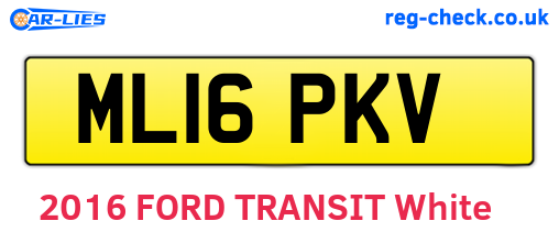 ML16PKV are the vehicle registration plates.