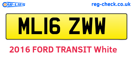 ML16ZWW are the vehicle registration plates.
