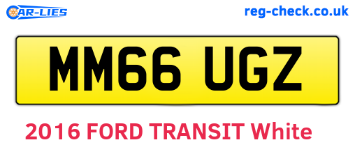 MM66UGZ are the vehicle registration plates.