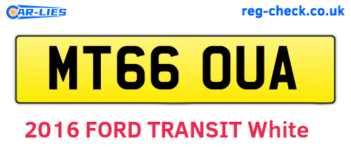 MT66OUA are the vehicle registration plates.