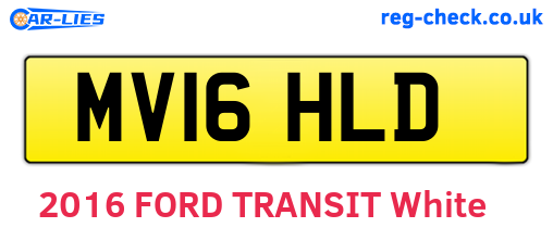 MV16HLD are the vehicle registration plates.