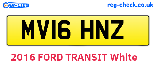 MV16HNZ are the vehicle registration plates.