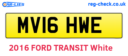 MV16HWE are the vehicle registration plates.