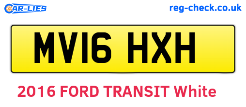 MV16HXH are the vehicle registration plates.