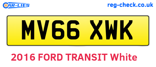MV66XWK are the vehicle registration plates.