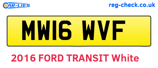 MW16WVF are the vehicle registration plates.