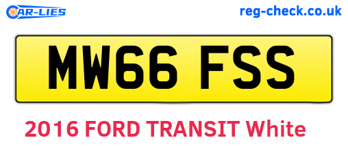 MW66FSS are the vehicle registration plates.