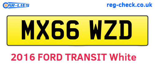 MX66WZD are the vehicle registration plates.