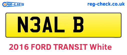 N3ALB are the vehicle registration plates.