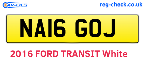 NA16GOJ are the vehicle registration plates.
