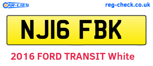 NJ16FBK are the vehicle registration plates.