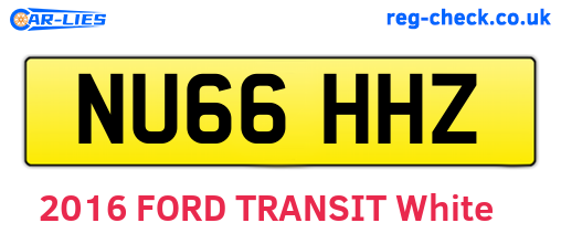 NU66HHZ are the vehicle registration plates.